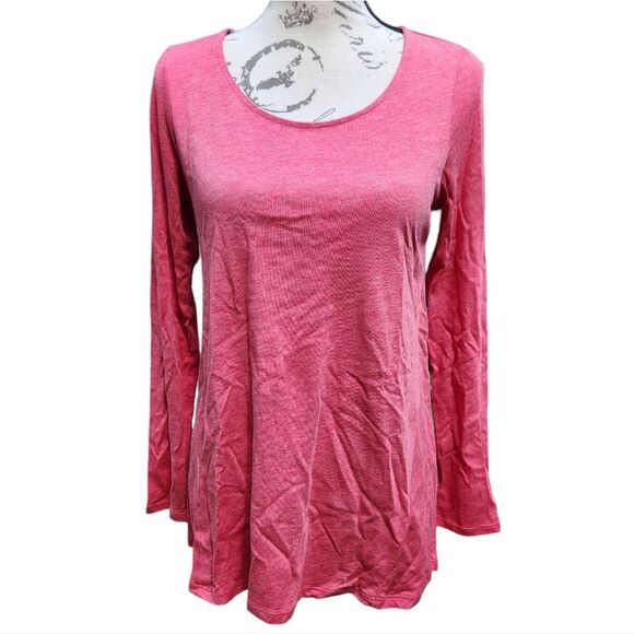 J. Jill -504 - NWT Soft‎ Ruby Heathered Tunic Top Long Sleeves Extra Small - Picture 4 of 8